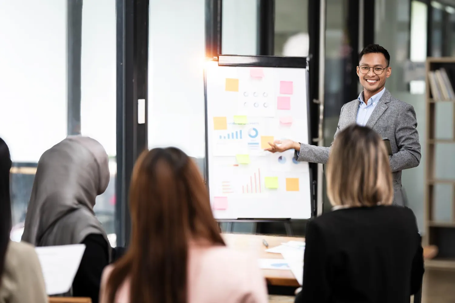 Engaging training session using creative presentation tricks to keep participants interested